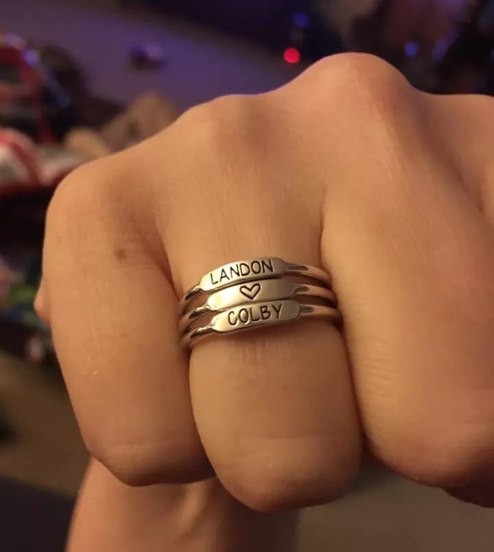 ネーム指輪·リング10 (名入れ 1連~重ね付けOK)