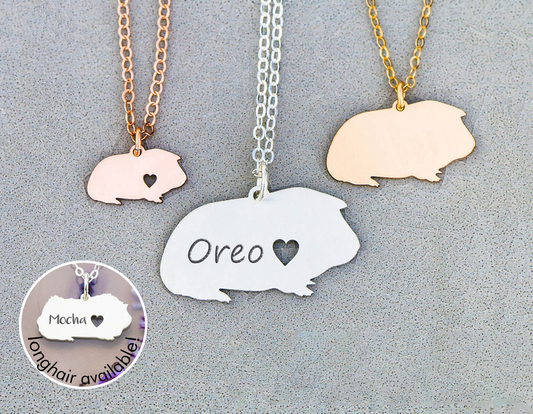 シルエットネックレス 名入れ 09 - モルモット