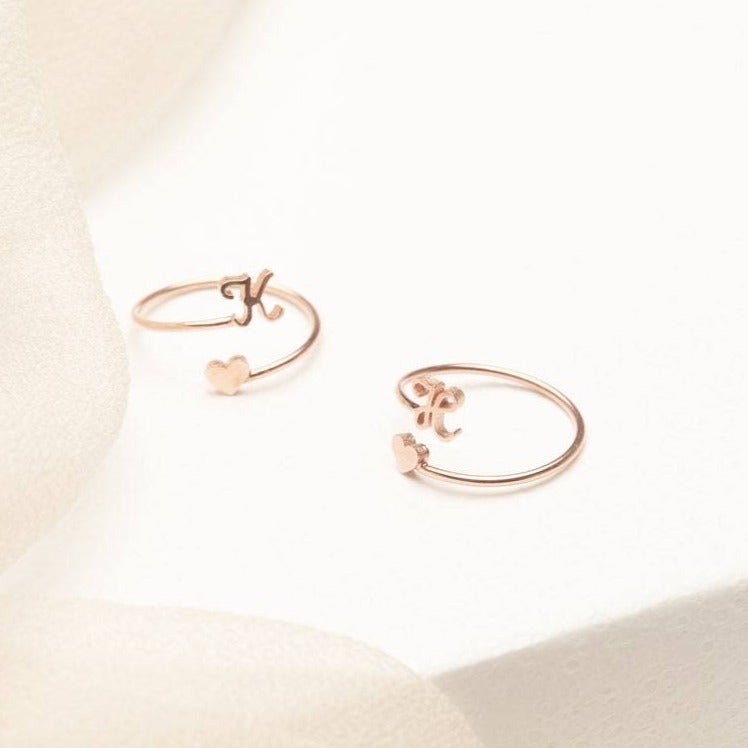 イニシャルリング08(ハート)