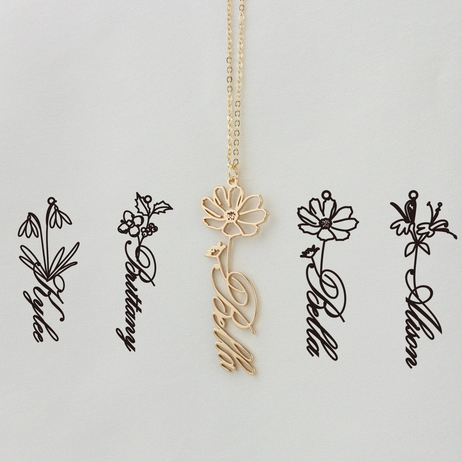名入れ♡複数名✨ツリー バースデーストーン✨カスタムネックレス ゴールドカラー DIAMOND SUNBURST NECKLACE(2ZN2403)K18 ネックレス｜スター