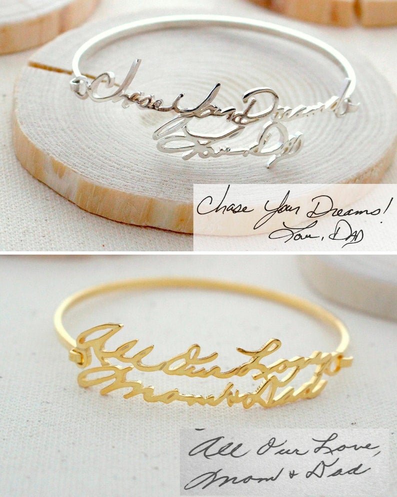 手書きのメッセージがそのままバングルに – kurita jewelry